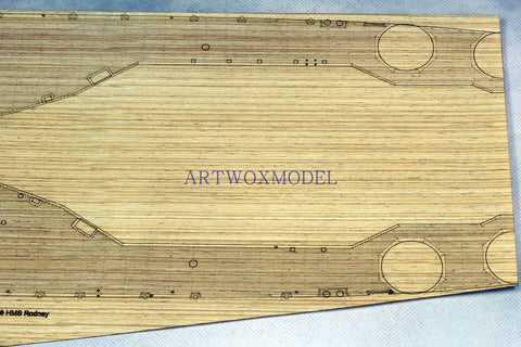 Artwox model wooden deck for trumpeter 03709 Royal Navy battleship USS Rodney wooden deck AW30008