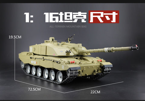 HengLong 1/16 large scale simulation British challenger II2 remote control tank 2.4G metal model toys 3908-1