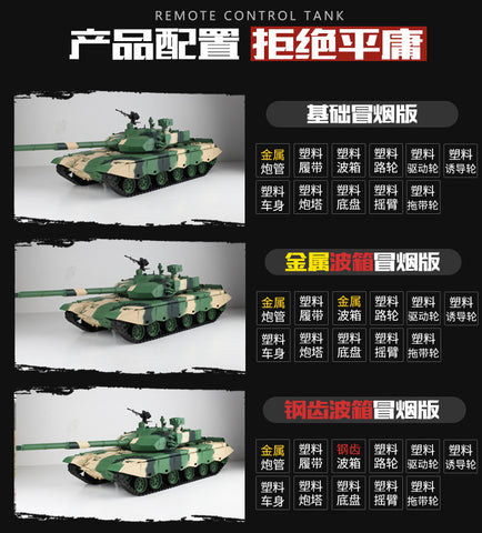 HengLong 1/16 China 99A main battle tank 3899A-1 remote control metal model 2.4 G parade wolf toy