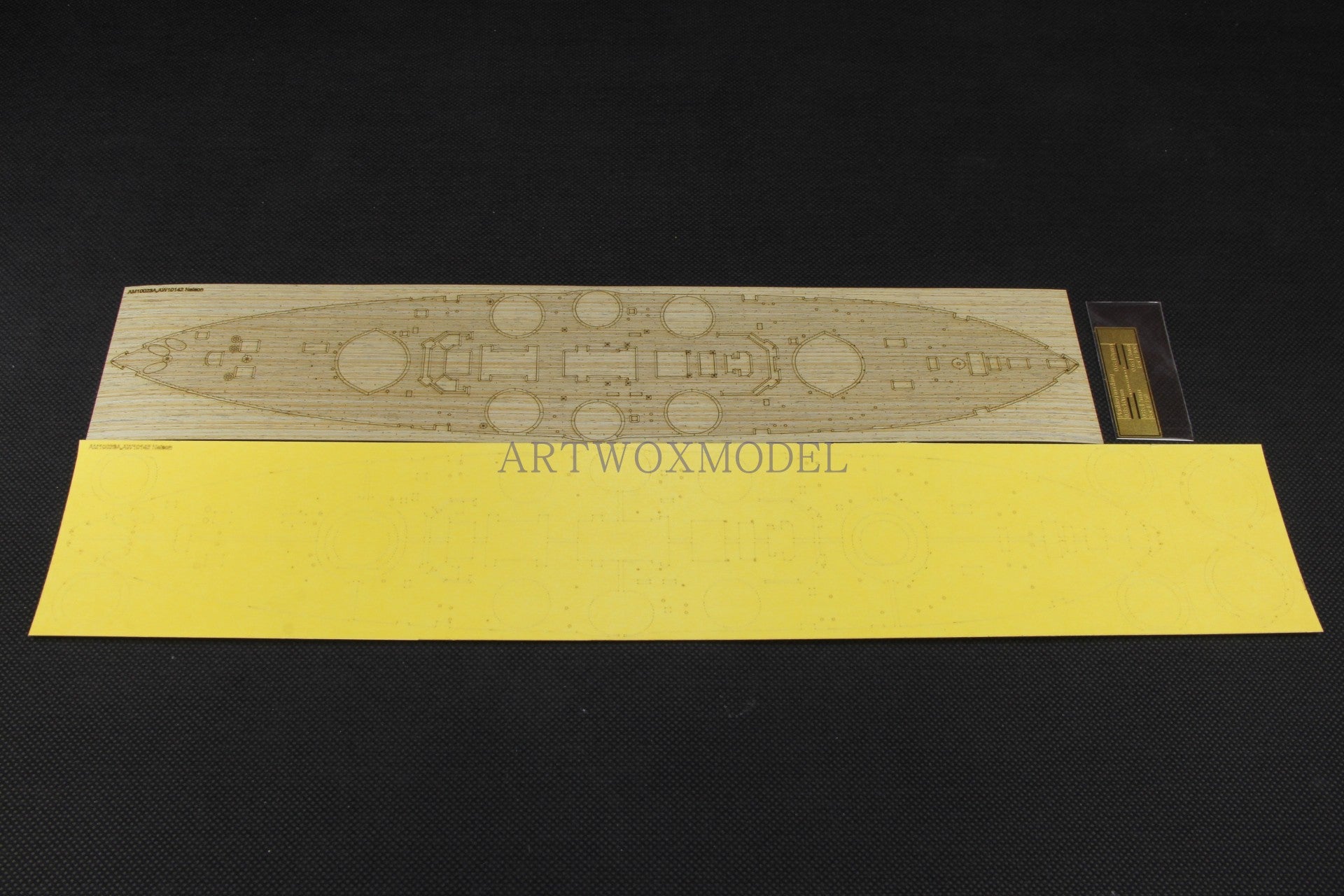 Artwox model wooden deck for Trumpeter 86508 Lord Yingnaerxun wooden deck PE 3M cover paper AM10023A