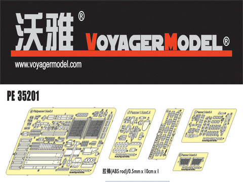 Voyager model metal etching sheet PE35201 1/35 Panzer I Ausf A Early Version (For DRAGON 6289)