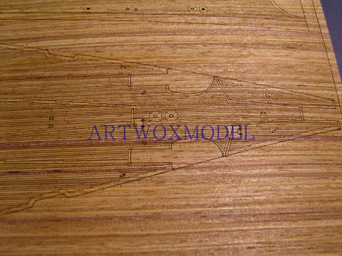 Artwox model wooden deck for trumpeter 03702 Bismarck battleship wooden deck AW30003A