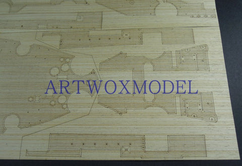 Artwox model wooden deck for trumpeter 03705 battleship b b - 63 wood deck aw 30004 Missouri