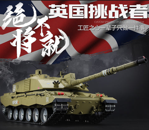 HengLong 1/16 large scale simulation British challenger II2 remote control tank 2.4G metal model toys 3908-1
