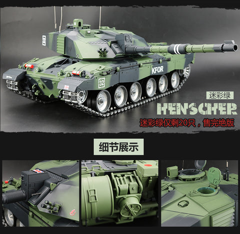 HengLong 1/16 large scale simulation British challenger II2 remote control tank 2.4G metal model toys 3908-1