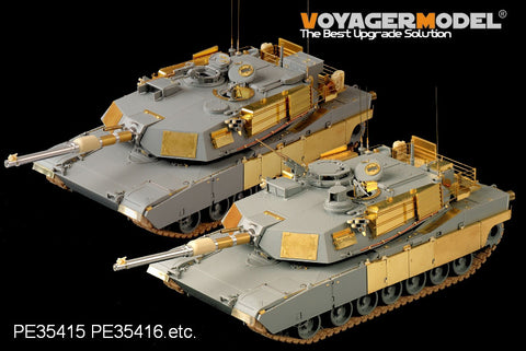 Voyager model metal etching sheet VBS0163 American M1A1/M1A2 main battle tank with M256 artillery metal cannon and smoke bomb.