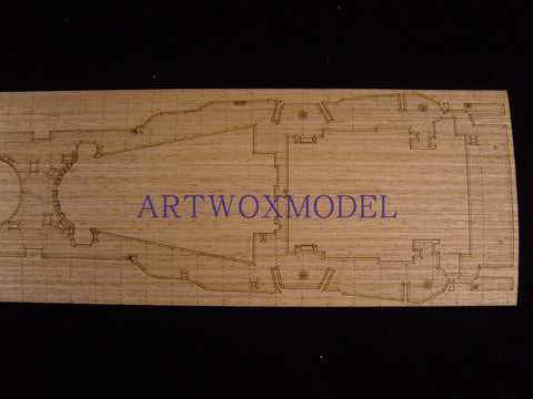 Artwox model wooden deck for Academy 14105 battle weary battleship wood deck aw 10031