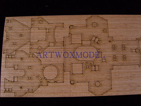 Artwox model wooden deck for Academy 14103 Admiral Graf Spee wooden deck AW10049