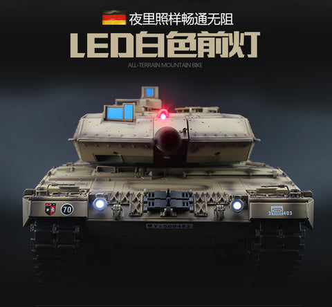 HengLong 1 to 16 large tank simulation German Leopard 2A6 metal remote tank climbing toy model 2.4G