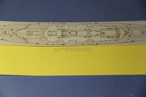Artwox model wooden deck for Trumpeter 05711 Bismarck Battleship 1941 3M Cover Paper Deck PE AM20006A