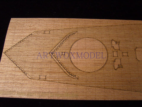 Artwox model wooden deck for Heller 81077 JEAN BART wooden deck AW50017