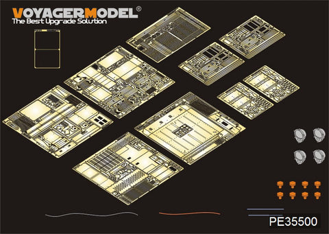 Voyager model metal etching sheet PE35500 m1070 heavy equipment transport vehicle external modification metal etching part ( Hobbyboss )