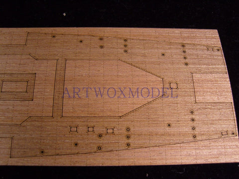 Artwox model wooden deck for Heller 81077 JEAN BART wooden deck AW50017