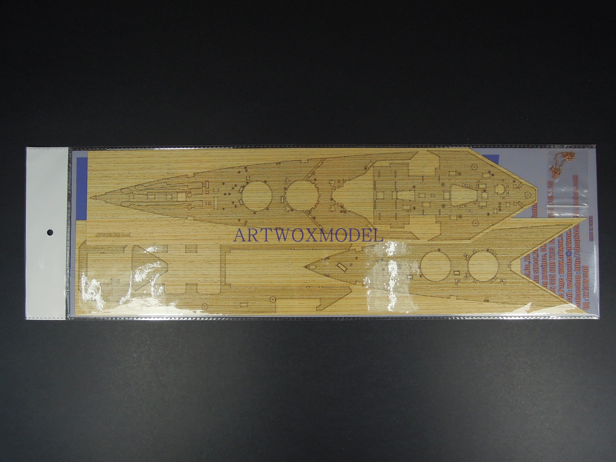Artwox model wooden deck for Trumpeter 05302 British Navy cruiser USS Hood modified wooden deck AW10109