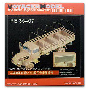 Metal etching for upgrade of Voyager PE35407 Benz L4500 truck (Red Star 02312)