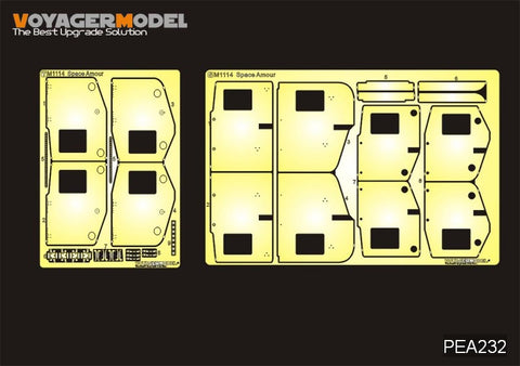 Voyager PEA232 modern US Army M1114 "Hummer" tactical vehicle with additional space armo