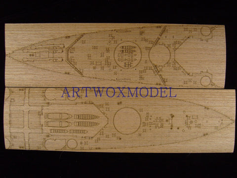 ARTWOX Model Wooden Deck for Tamiya 78011 Prince of Wales battleship wooden deck AW10028