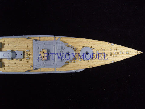 Artwox model wooden deck for Qingdao Society 041604 Japanese Battleship Araki Deck AW2001 1
