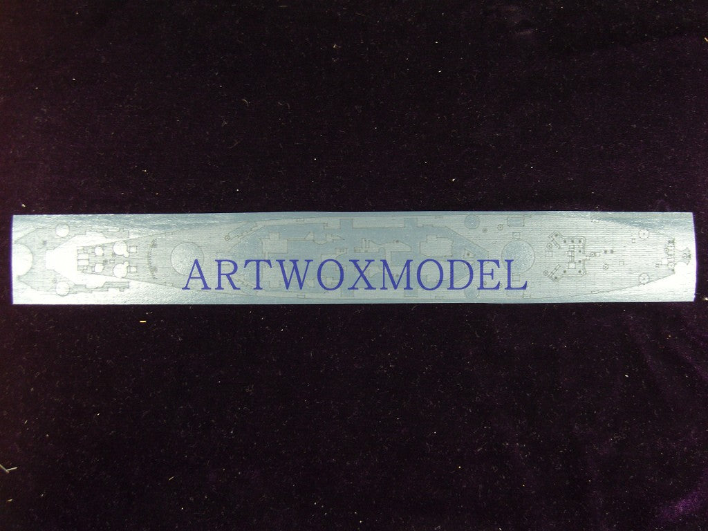 Artwox model wooden deck for Tamiya 31616 US Navy BB-61 based on A Hua battleship blue wood deck AW20025