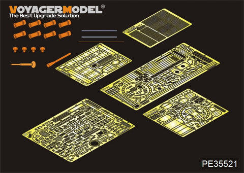 Voyager Model Metal Ealing Sheet PE35521 T-62BDD medium scale chariot 1984 upgraded basic metal etch Kit