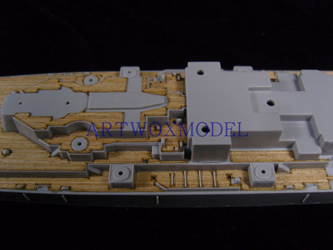 Artwox model wooden deck for Trumpeter 05701 U.S . - attached Warship 1984 Wood Deck AW20048