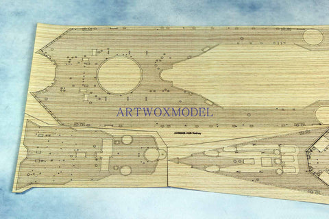 Artwox model wooden deck for trumpeter 03709 Royal Navy battleship USS Rodney wooden deck AW30008