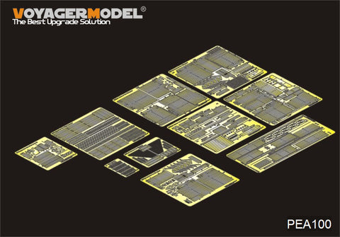 Voyager Model etching sheet PEA100 M1126; TREK; wheeled armored vehicle additional barrier metal plate etched.