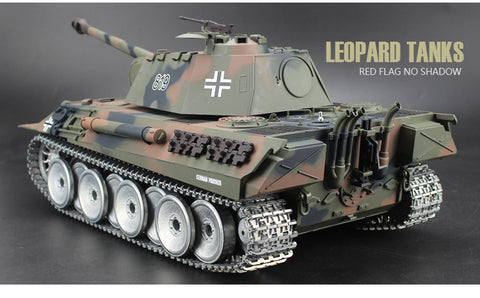 HengLong 3819-1 super simulation of the German Leopard type remote control metal tank model smoke, sound and firing