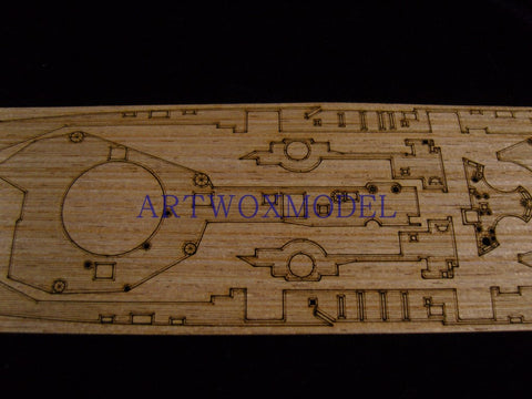 Artwox model wooden deck for Trumpeter 05701 U.S . - attached Warship 1984 Wood Deck AW20048