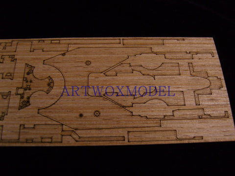 Artwox model wooden deck for Trumpeter 05701 U.S . - attached Warship 1984 Wood Deck AW20048