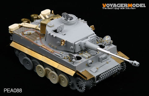 Voyager model metal etching sheet PEA088 tiger tank heavy duty vehicle with damaged loading wheel (resin made of 4 units).