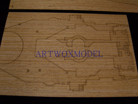 Artwox model wooden deck for Tamiya 78017 United States New Jersey battleship and wood deck AW10036