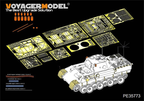 Voyager model metal etching sheet PE35773 World War II German Panther D Artillery Observation tank basic transformation