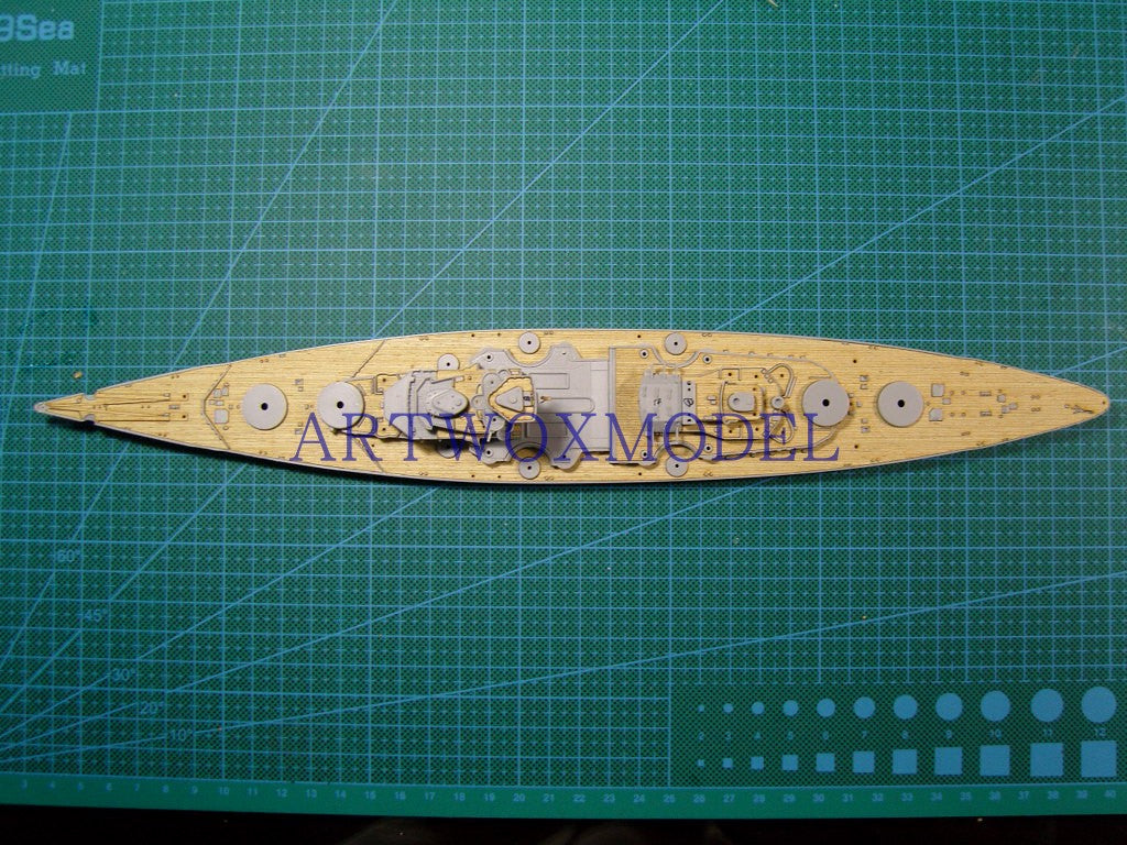 Artwox model wooden deck for trumpeter 05711 german Bismarck battleship wood deck aw 20007