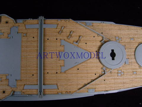 Artwox model wooden deck for Academy 14105 battle weary battleship wood deck aw 10031