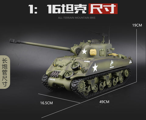 HengLong 1/16 full Simulation of World War II American M4A3 Sherman Model 2.4G remote controlled Metal Tank tracked vehicle