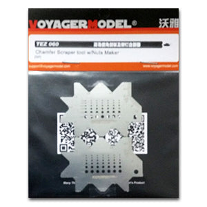 Voyager model metal etching sheet TEZ060 simple round angle scraper and rivet self-made device