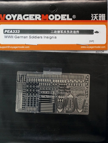 Voyager model metal etching sheet PEA333 World War II German soldiers detail alteration using metal etch