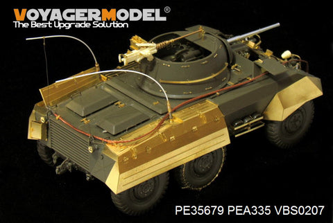 Voyager Model Metal Etching Sheet PE35679 World War II M8 light armored vehicle basic parts (including gun barrel, antenna)