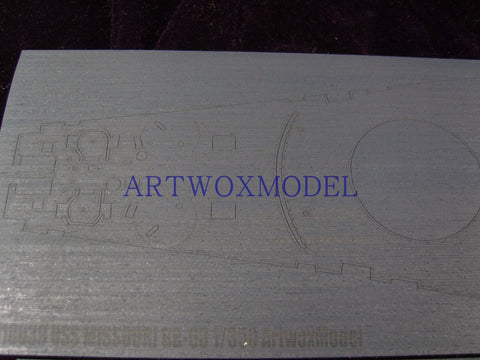 Artwox model wooden deck for Tamiya 78018 Missouri Battleship Wood Deck AW10039