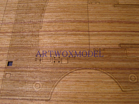 Artwox model wooden deck for trumpeter 03702 Bismarck battleship wooden deck AW30003A