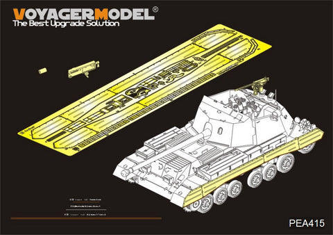 Voyager Model Metal Ealing Sheet PEA415 World War II British artillery self propelled anti tank gun side skirts and additional modifications