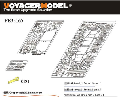 Voyager PE35165 Metal etching for upgrade of Italian M40 assault gun(for T Society)