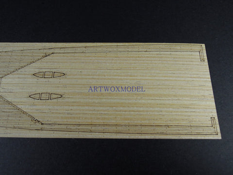 Artwox model wooden deck for trumpeter 05327 Indianapolis CA-35 1944 wooden deck AW10114