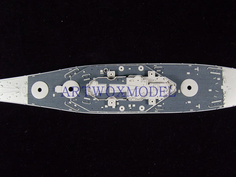Artwox model wooden deck for Trumpeter 05760 U.S. Navy South Dakota BB-57 blue wood deck AW20030