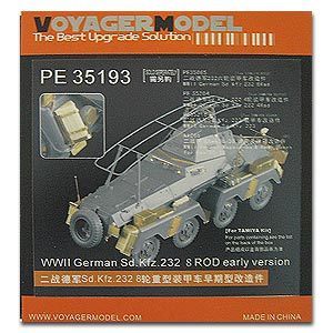 Voyager model metal etching sheet PE 35193 SD. kfz.232 8 - wheeled armored reconnaissance vehicle pre-upgrade metal etching kit