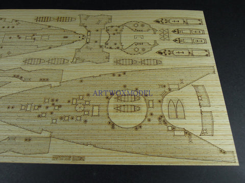 Artwox model wooden deck for Hasegawa 40067 Lu Ao battleship revised wooden deck aw 10106