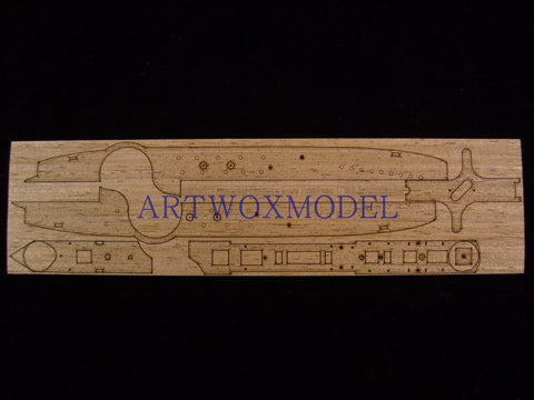 Artwox model wooden deck for S-MODEL PS700001 Beiyang Water Division flagship Dingyuan wooden Deck AW20012