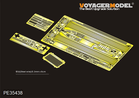 Voyager model metal etching sheet PE35438 Metal Etch for Type D upgrade and Transformation of German Light Warfare 2, World War II (Wei)
