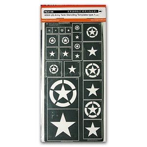 Voyager model metal etching sheet PEA136 World War II American Armored Vehicle tactical logo etched parts missing spray template (graphics)